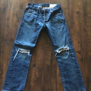 Men’s R&B (distressed) Button fly jeans 32X30